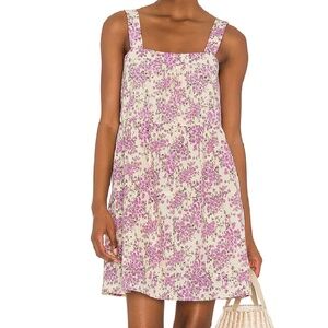 HEARTLOOM Nikka Dress in Glow (cream dress with purple flowers)
